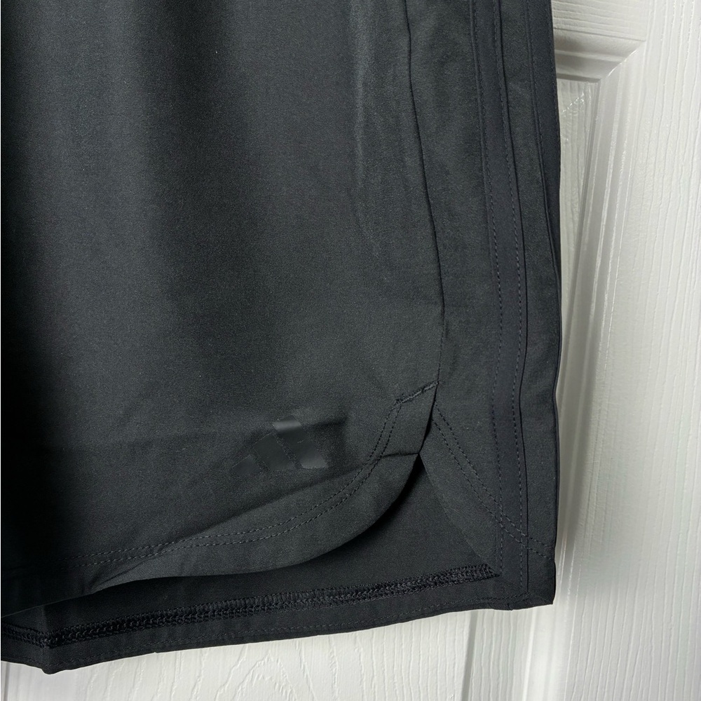 [L] Adidas NWT Pacer 3-Stripes High Rise Woven Shorts Large Black - Picture 4 of 5